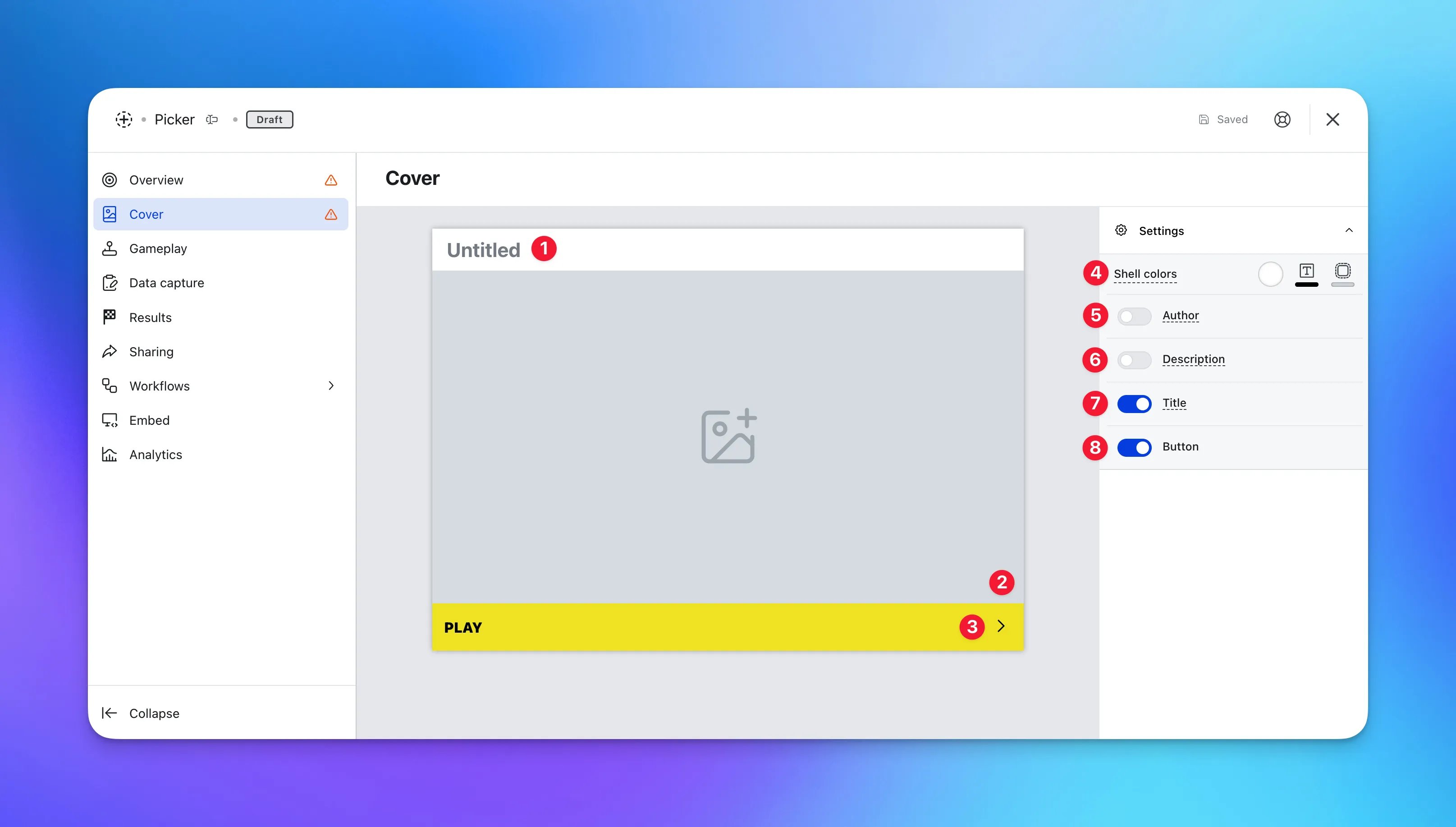 Picker: step 2 — Step 2: Add a Cover image