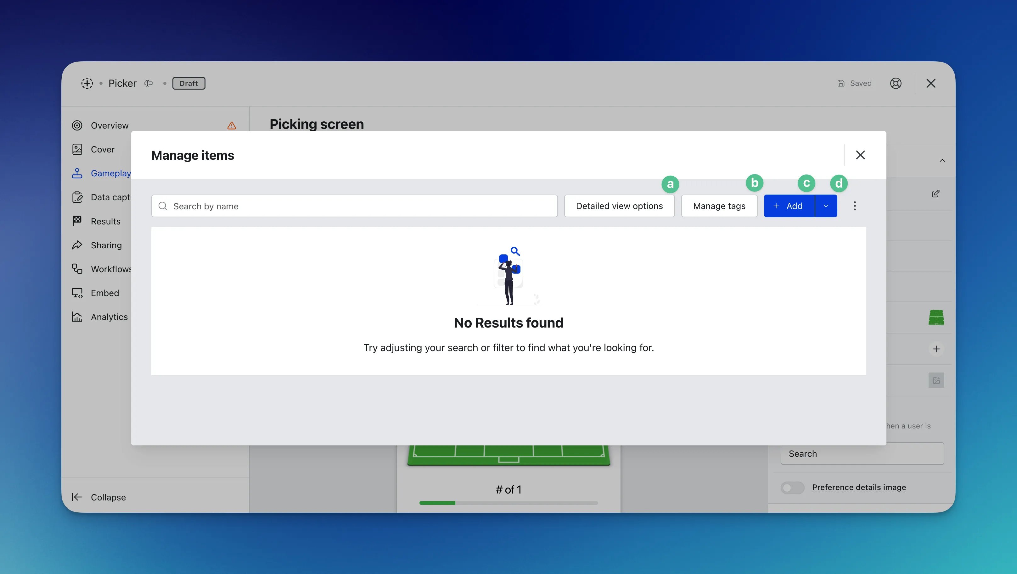 Picker: option a — Step 4: Edit the Modal settings