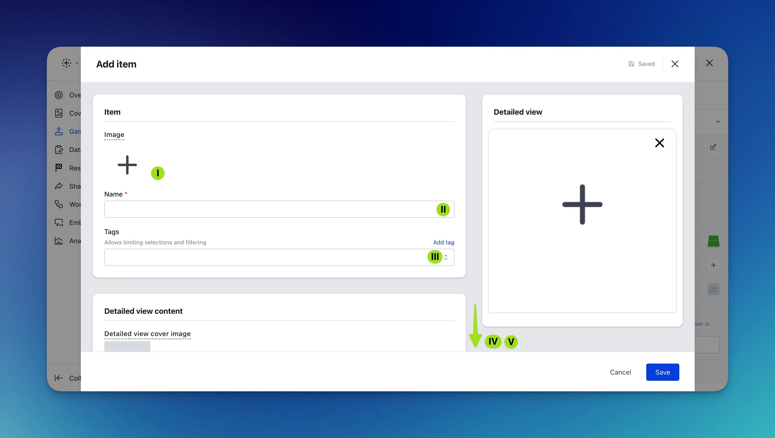 Picker: step 4: Edit the Modal settings
