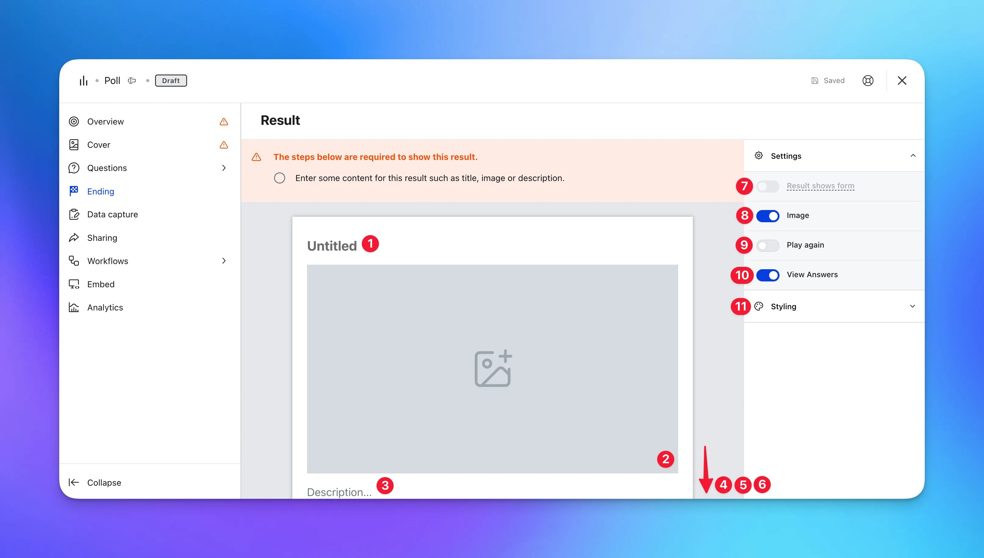 Poll: step 4 — Step 4: Set up your Result