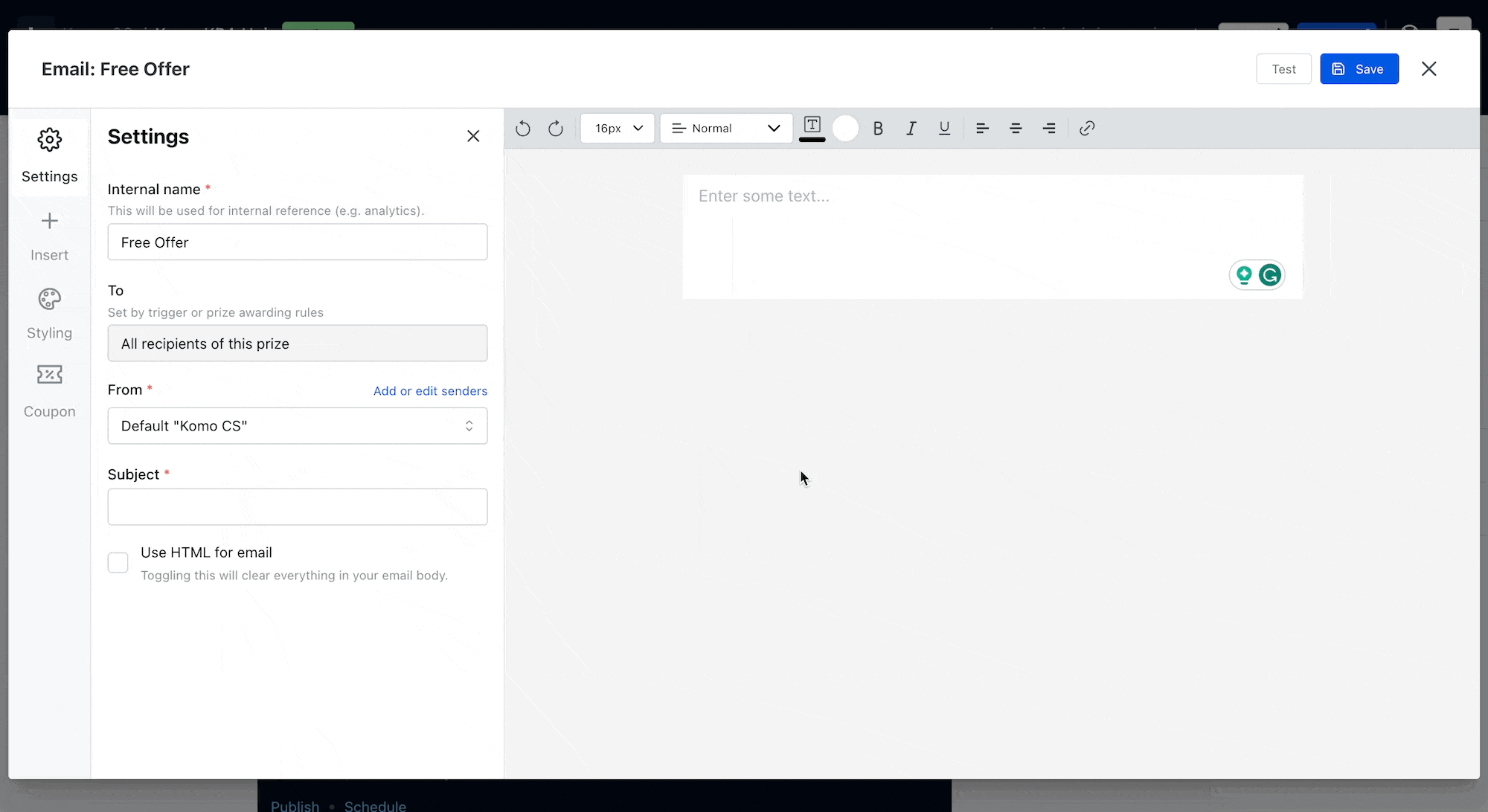 Digital Coupons: step 6: Connect your Coupon to a competition