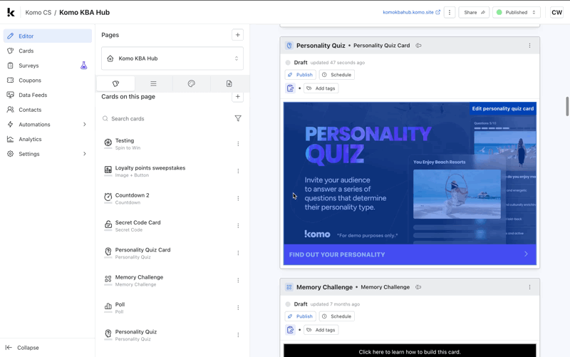 Digital Coupons: step 6 — Step 6: Connect your Coupon to a competition