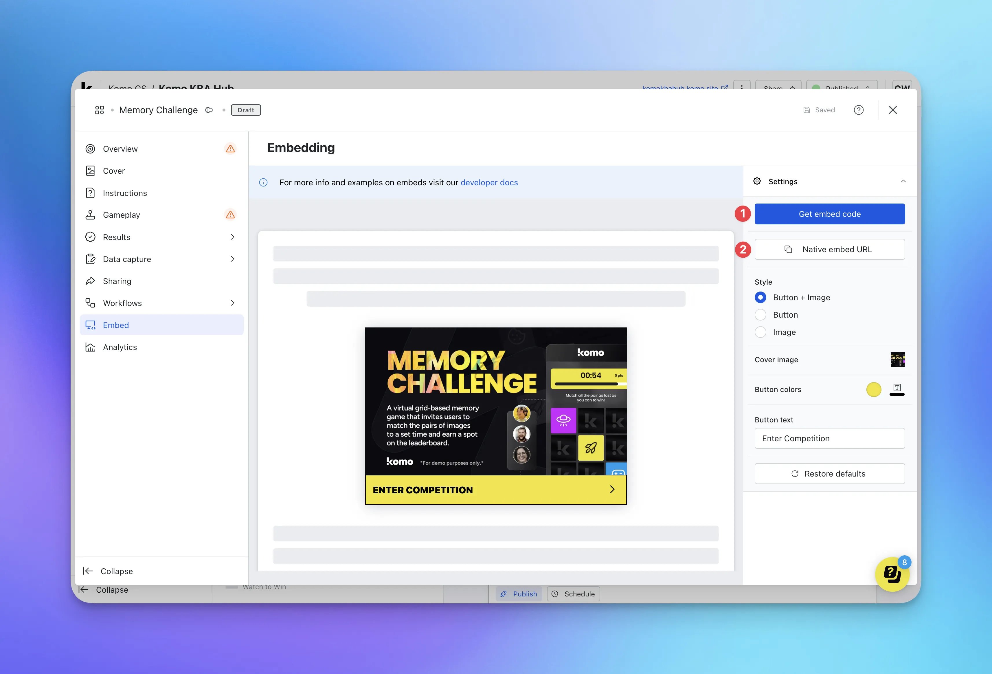 Embed Cards: step 3 — Step 3: Embed the content