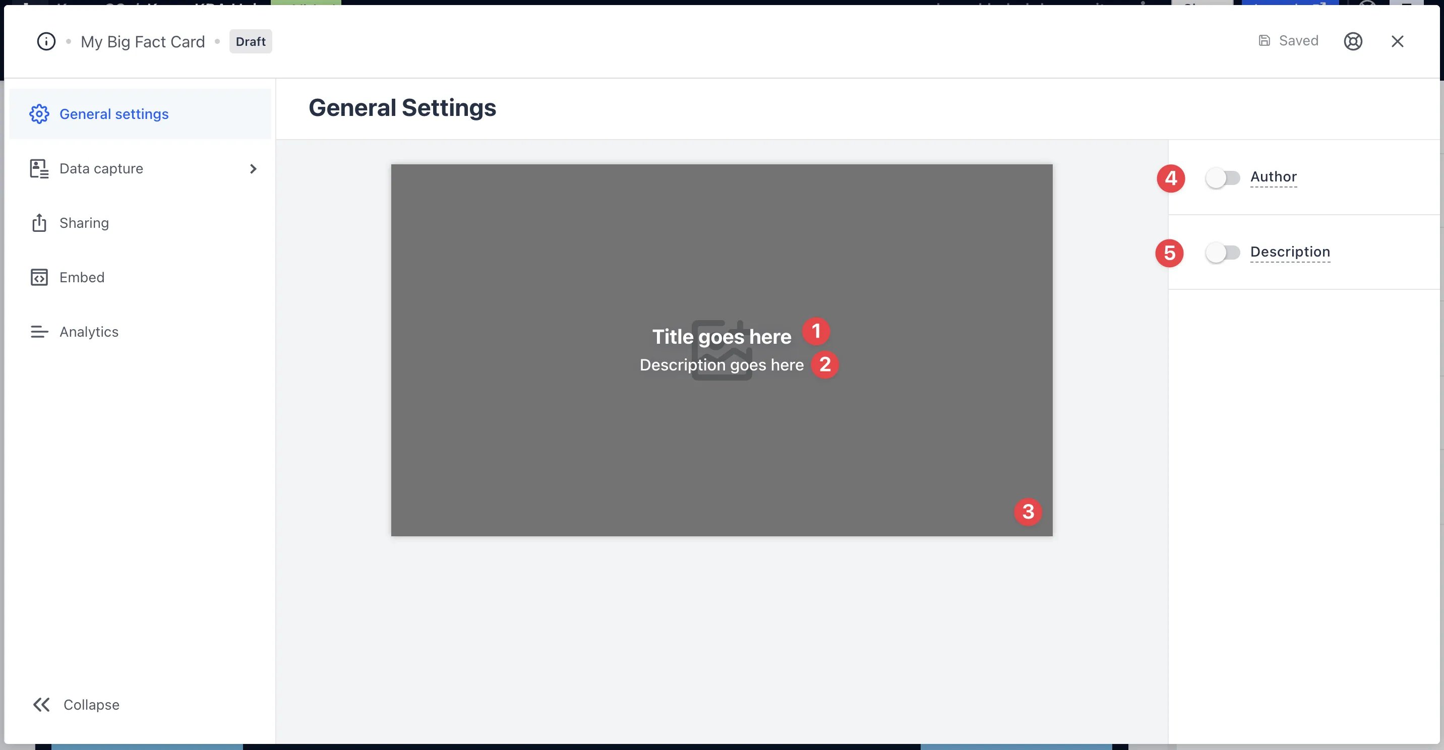 Fact Card: step 2 — Step 2: Edit your card settings