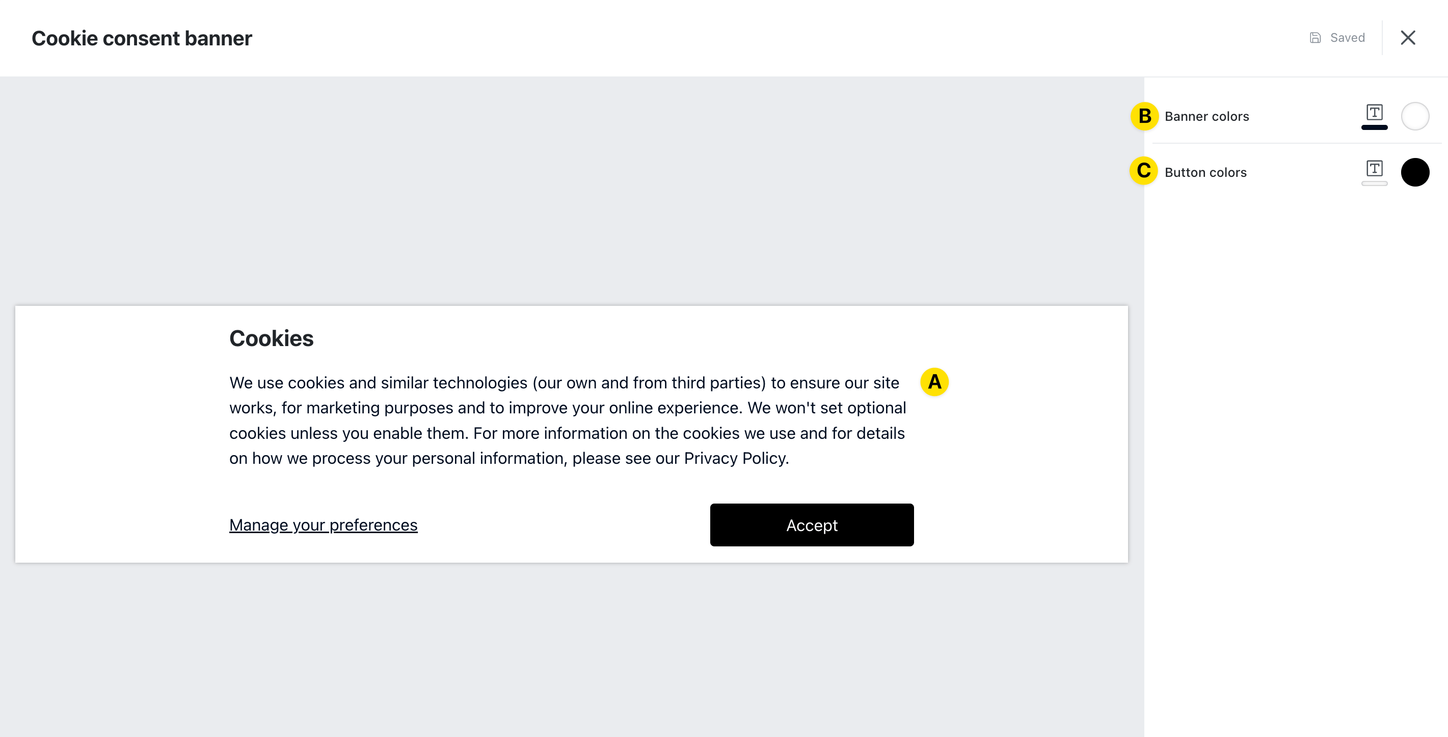 Hub Settings: option b — GDPR Settings