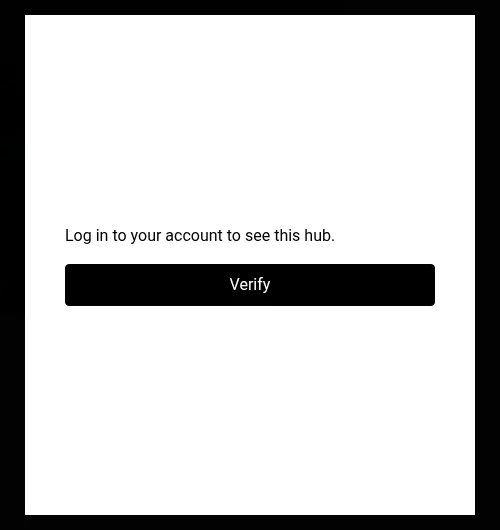 Access Policies: Sdk gate with Instant authentication off, showing the description and Verify button in an embed