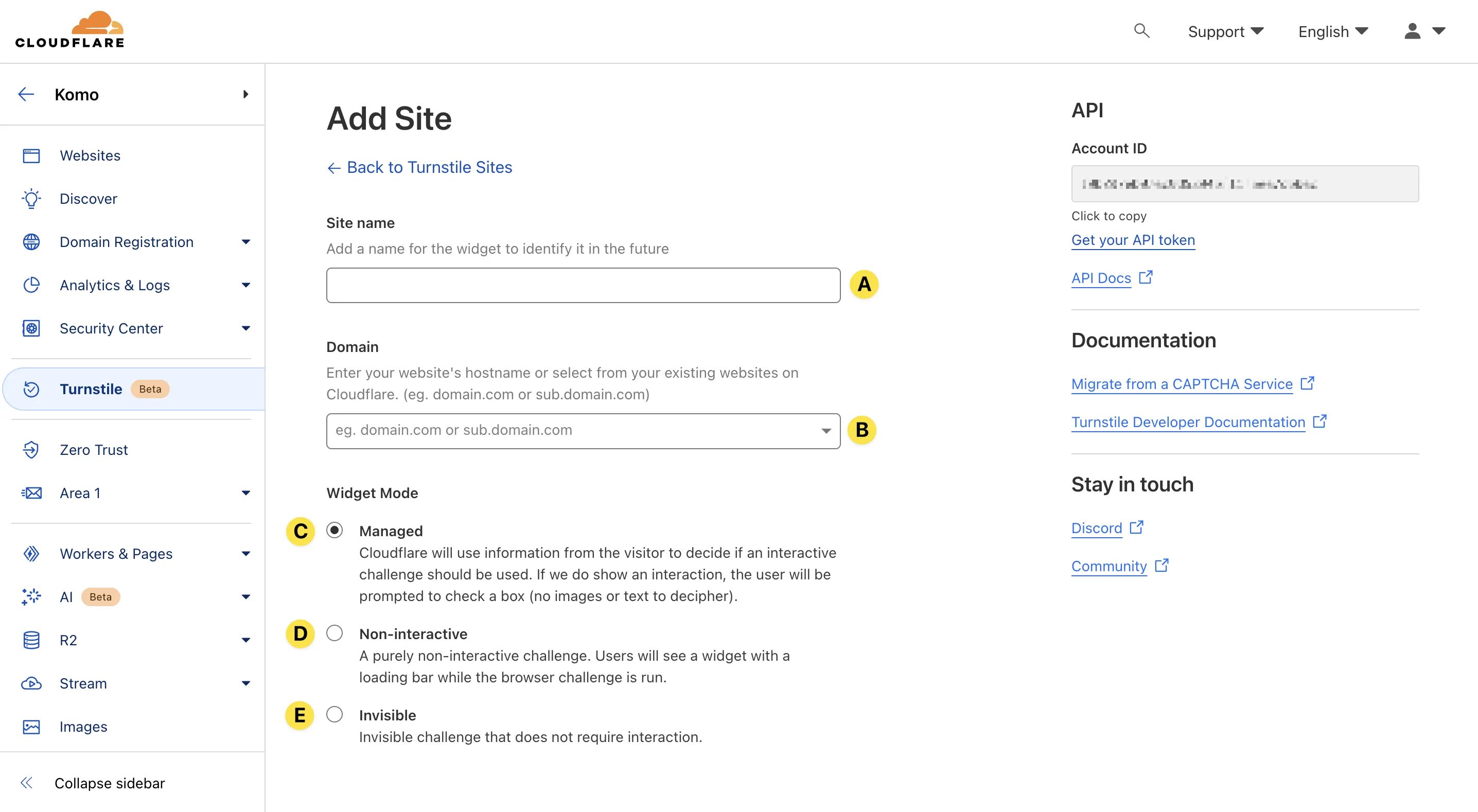 Cloudflare Turnstile: option a — Step 1: Connect your Hub to Cloudflare