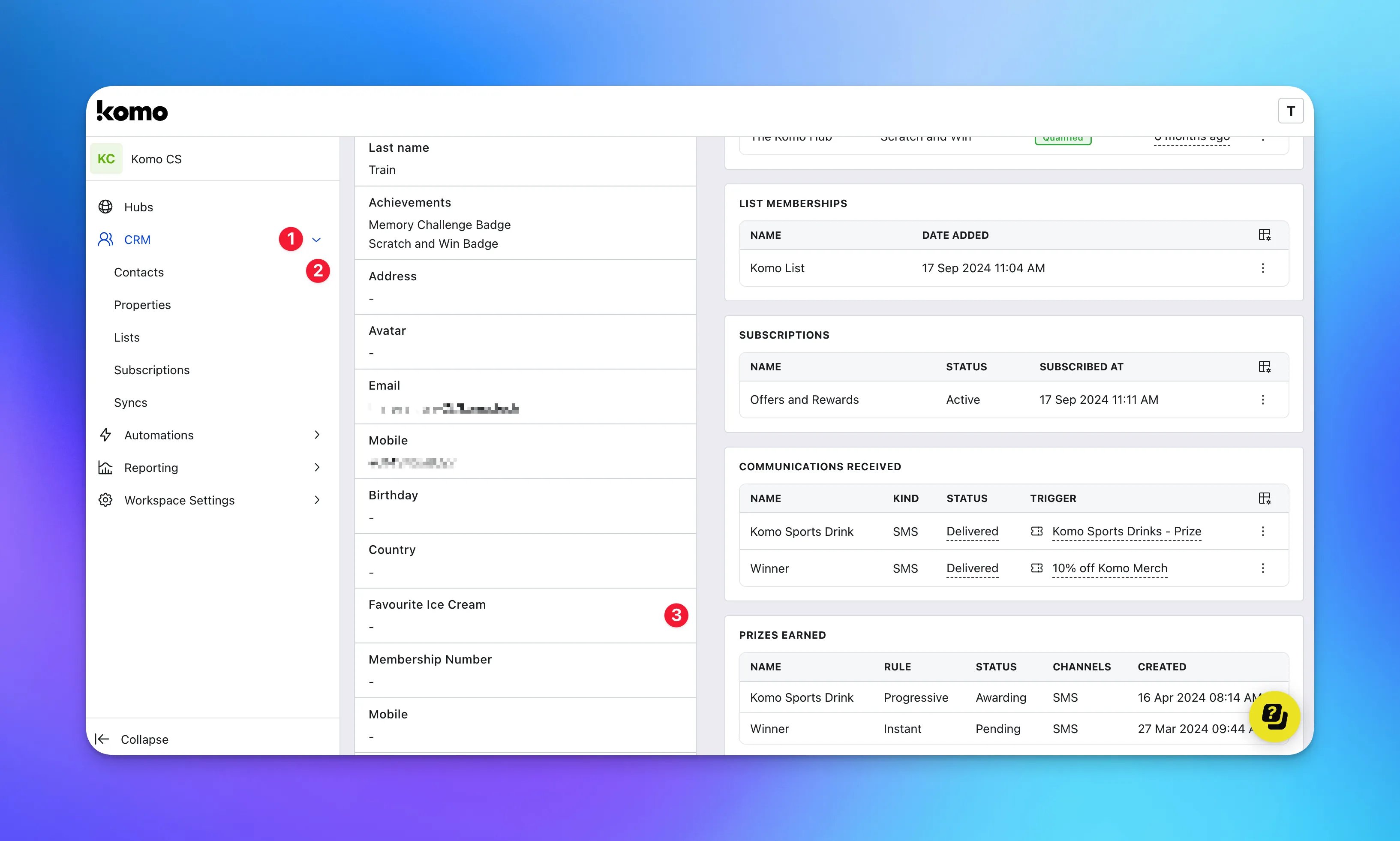 Contact Properties: option c — Step 4: View the Property on Contacts
