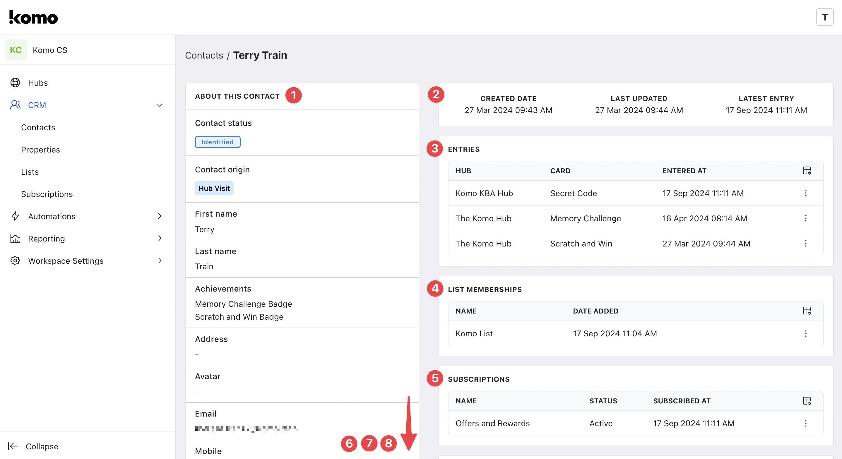 Contacts: step 2 — Step 2: Viewing Contact profiles