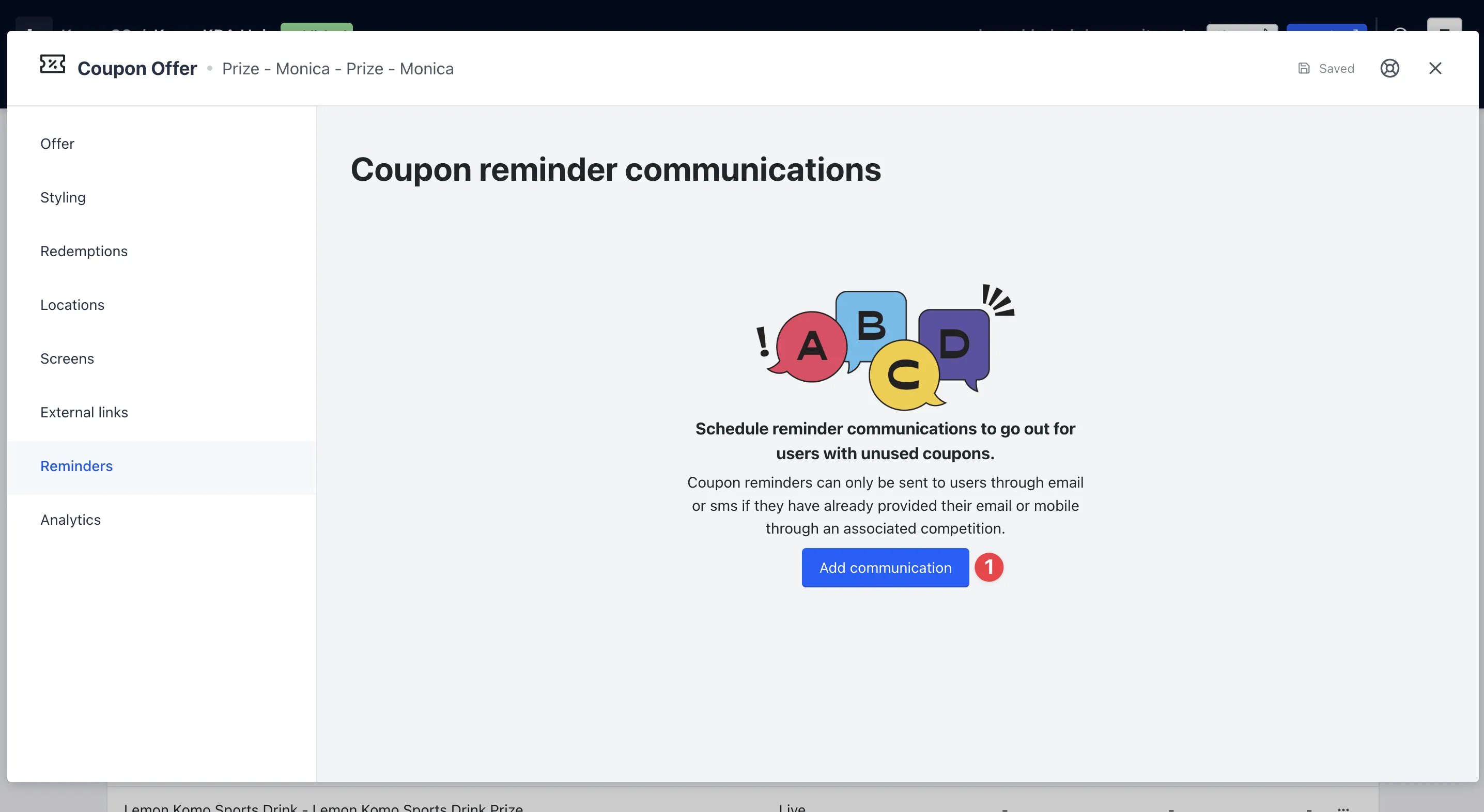 Coupon Reminders: Step 3: Create a reminder