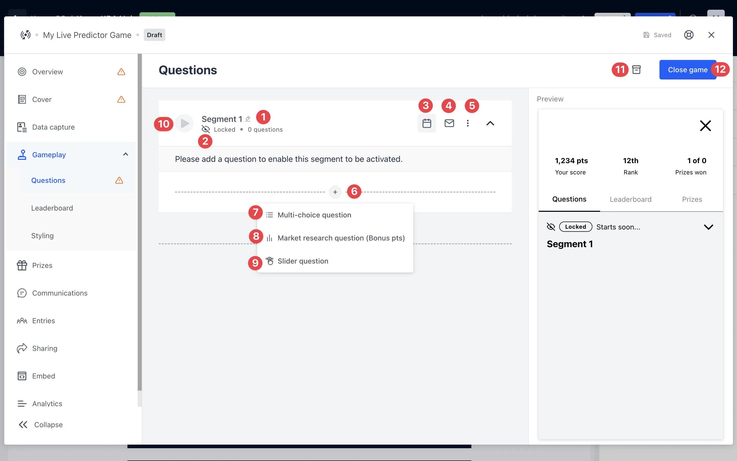 Live Predictor (Basic): step 4 — Step 4: Create a Segment