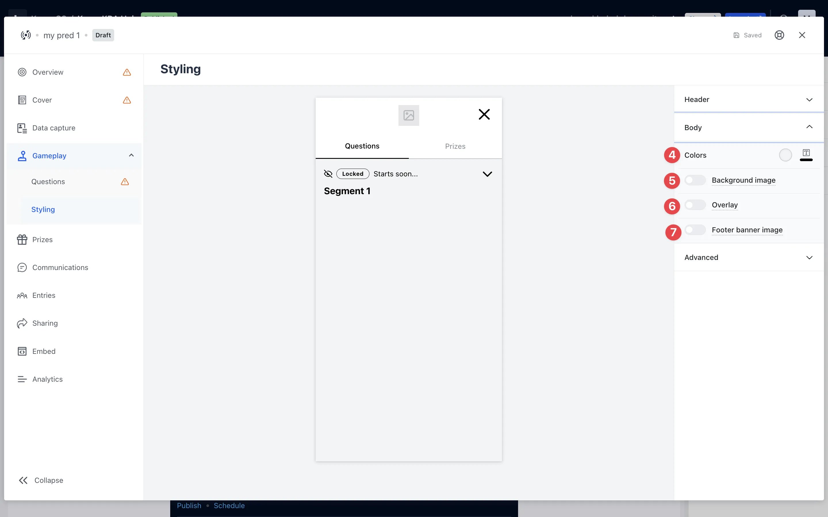 Live Predictor (Basic): step 6: Style your card