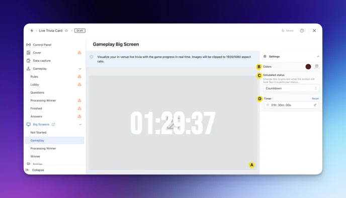Live Trivia: option a — Step 11: Set up your Big Screens (optional)