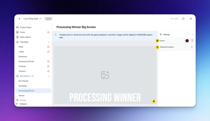 Live Trivia: option a — Step 11: Set up your Big Screens (optional)