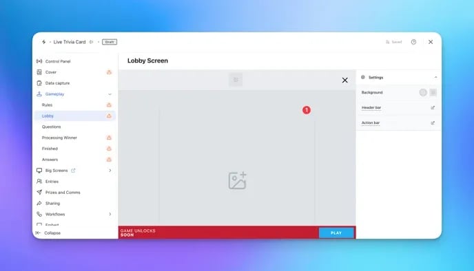 Live Trivia: step 6 — Step 6: Set up your Lobby Screen
