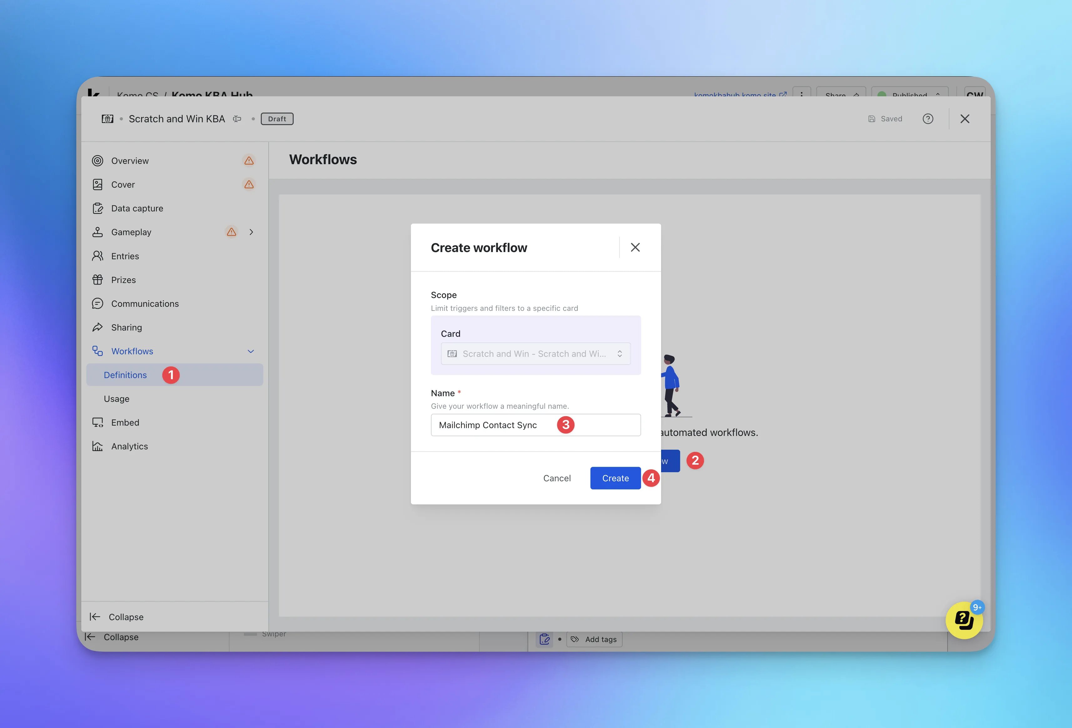 Mailchimp Contact Sync: step 2 — Step 2: Build your workflow