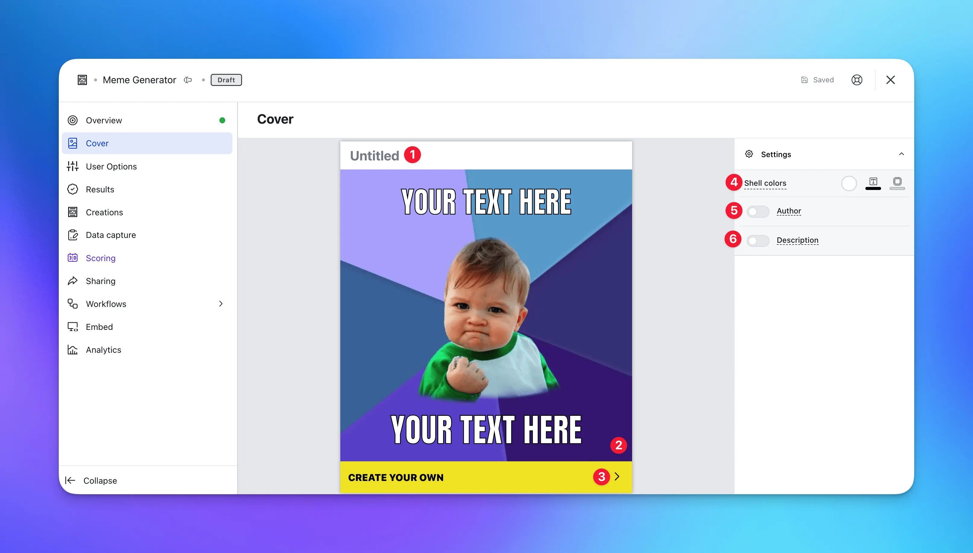 Meme Generator: step 2 — Step 2: Create your template