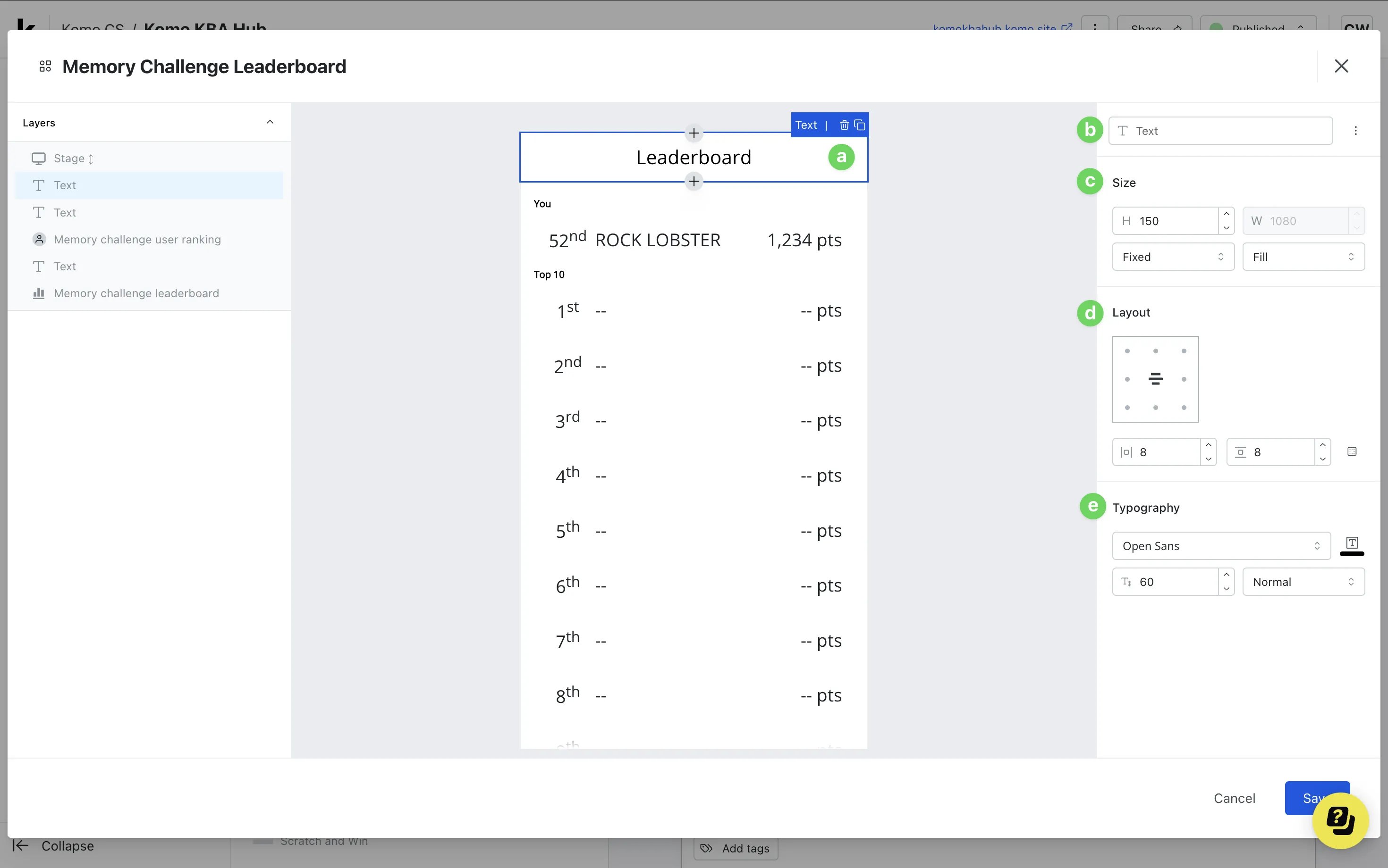 Memory Challenge: option a — Step 7: Attach a Leaderboard (Optional)