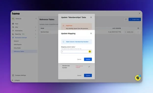 Reference Tables: option a — Step 3: Upload your Reference Table file