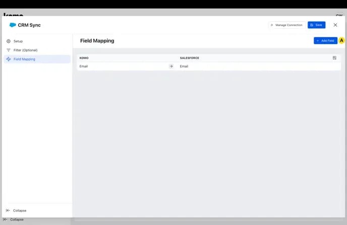 Salesforce — CRM Contact Sync: option a — Step 3: Complete Sync configuration