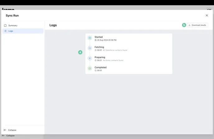 Salesforce — CRM Contact Sync: option a — Step 5: Review the CRM Sync