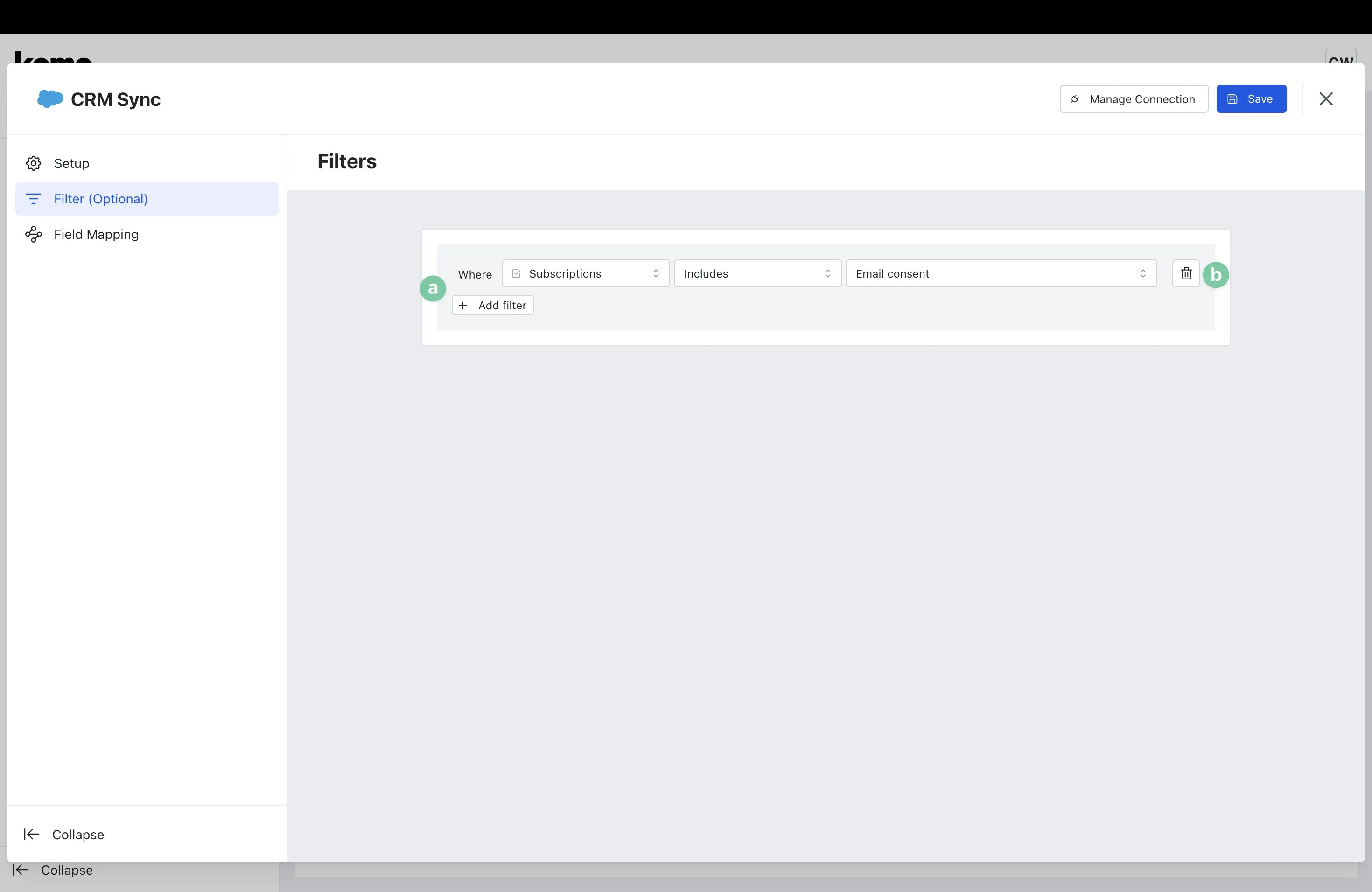 Salesforce Marketing Cloud — CRM Contact Sync: option a — Step 3: Complete Sync configuration