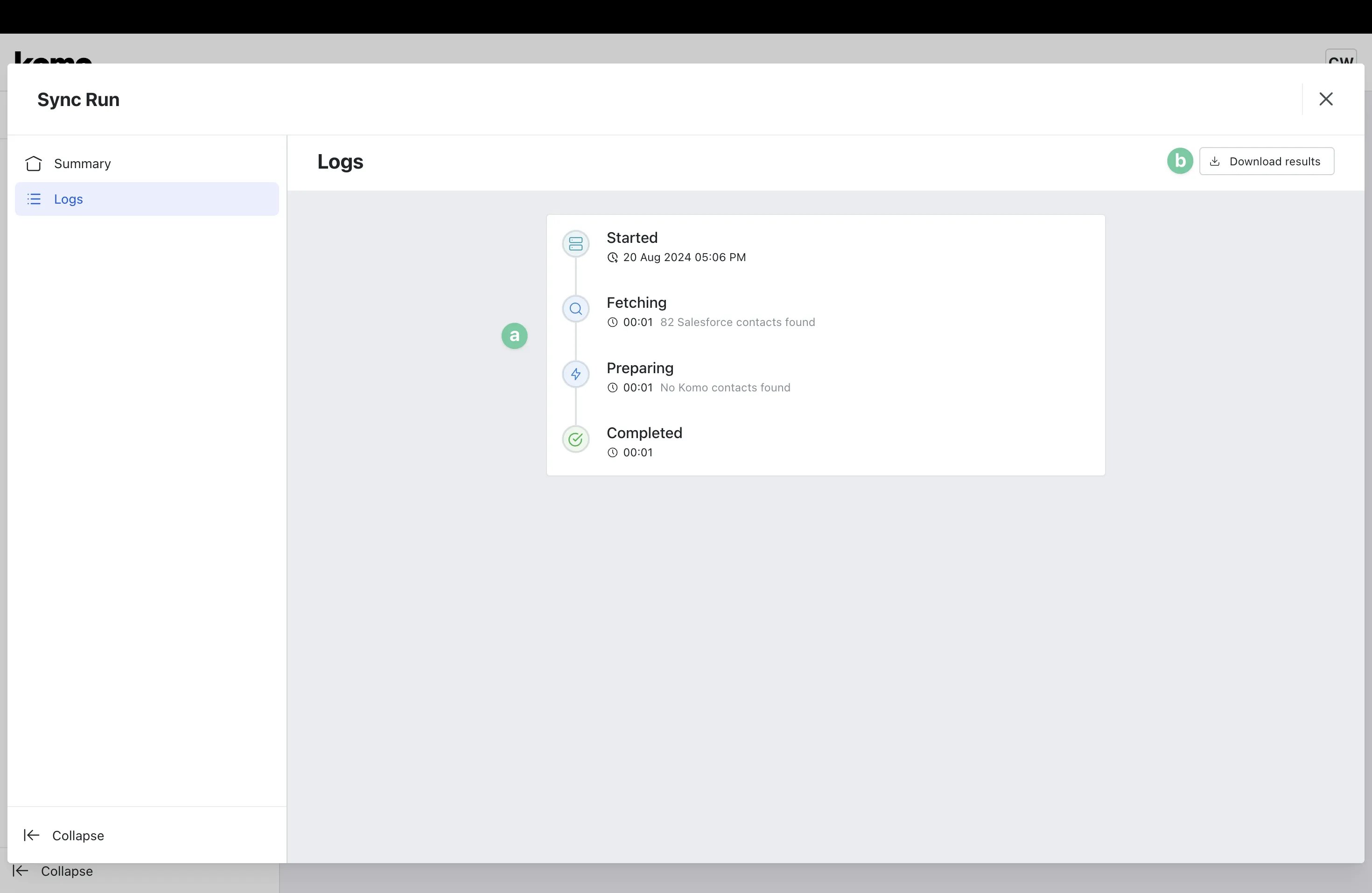 Salesforce Marketing Cloud — CRM Contact Sync: option b — Step 5: Review the CRM Sync