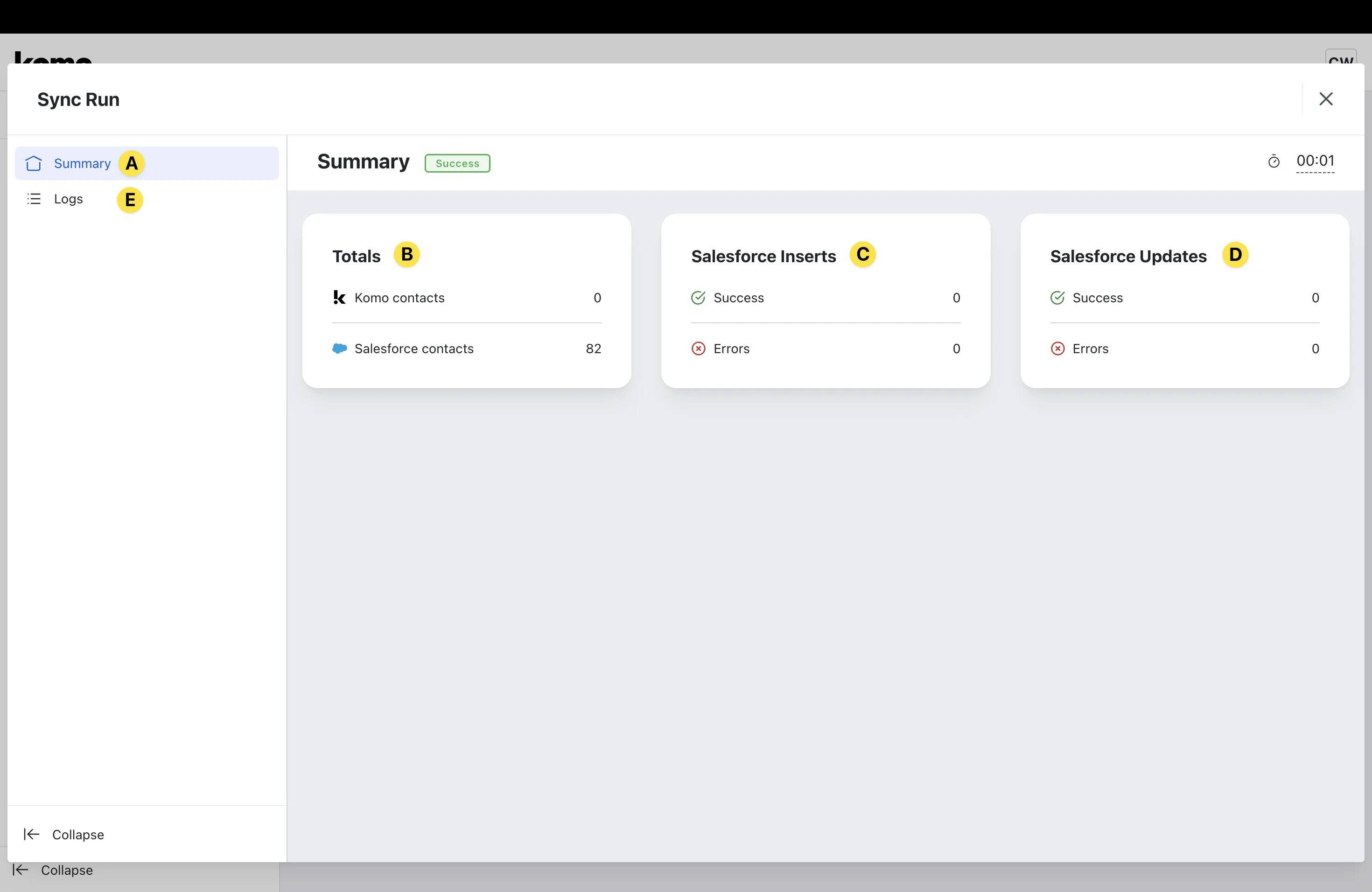 Salesforce Marketing Cloud — CRM Contact Sync: step 5: Review the CRM Sync