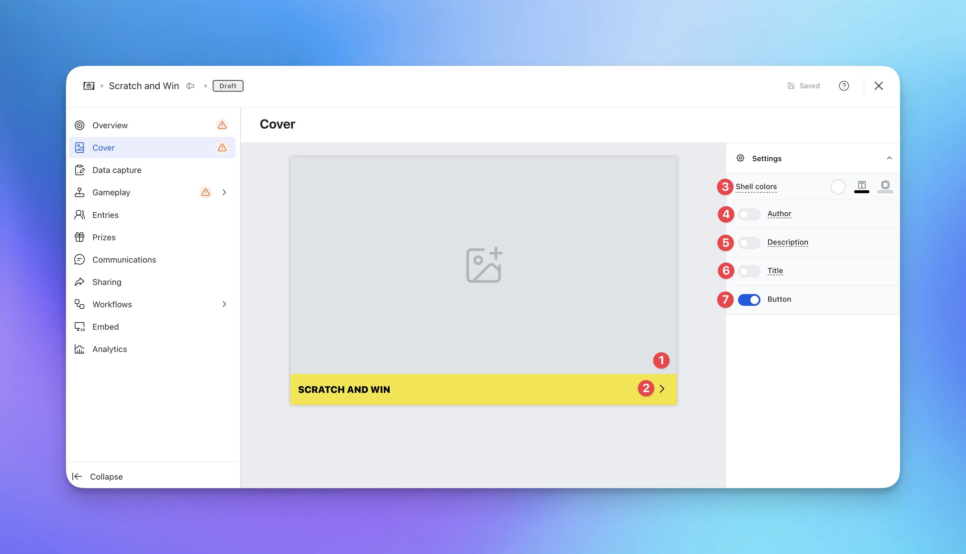 Scratch and Win: step 2 — Step 2: Add a Cover image