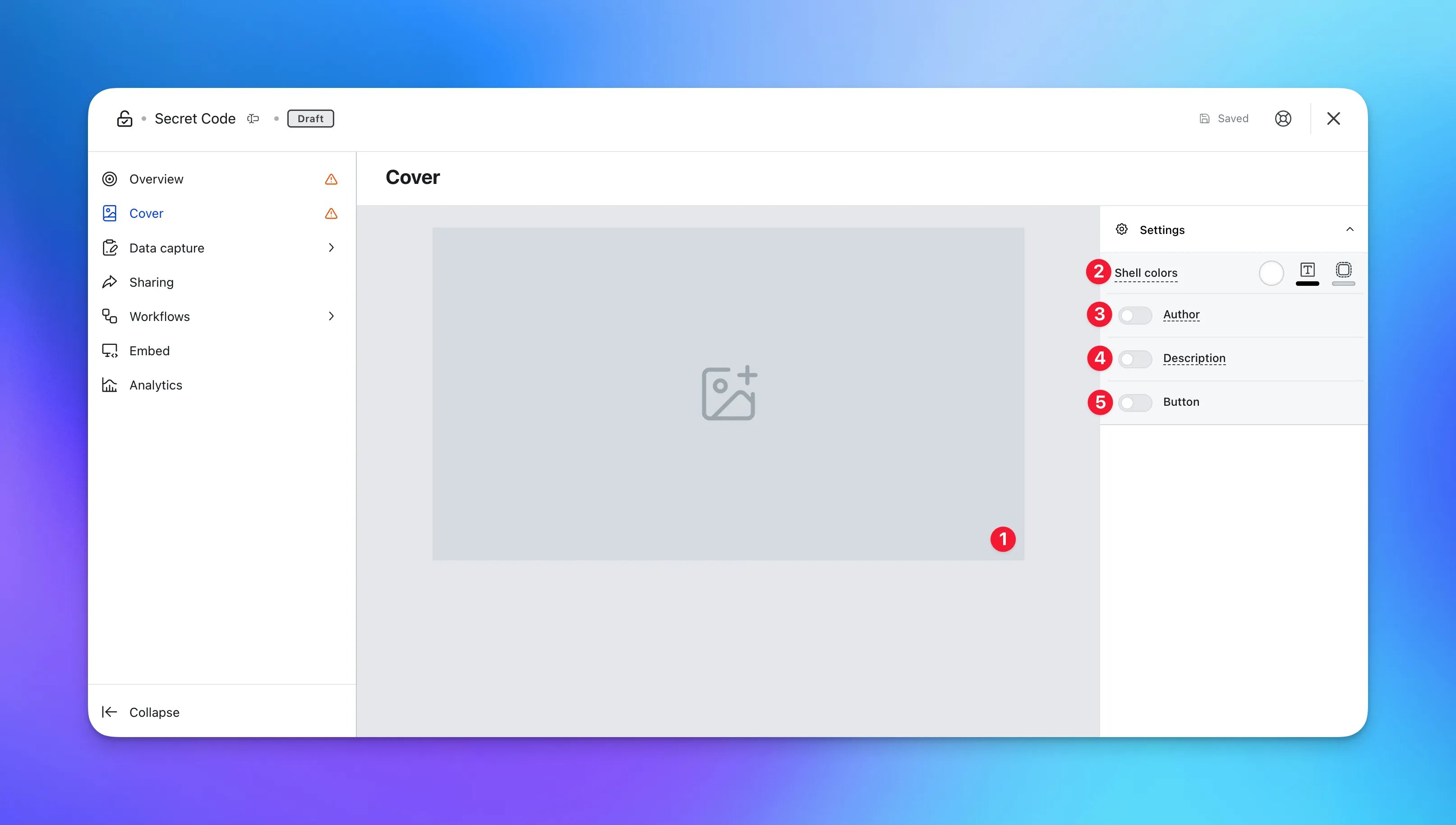 Secret Code: step 2 — Step 2: Add a Cover image