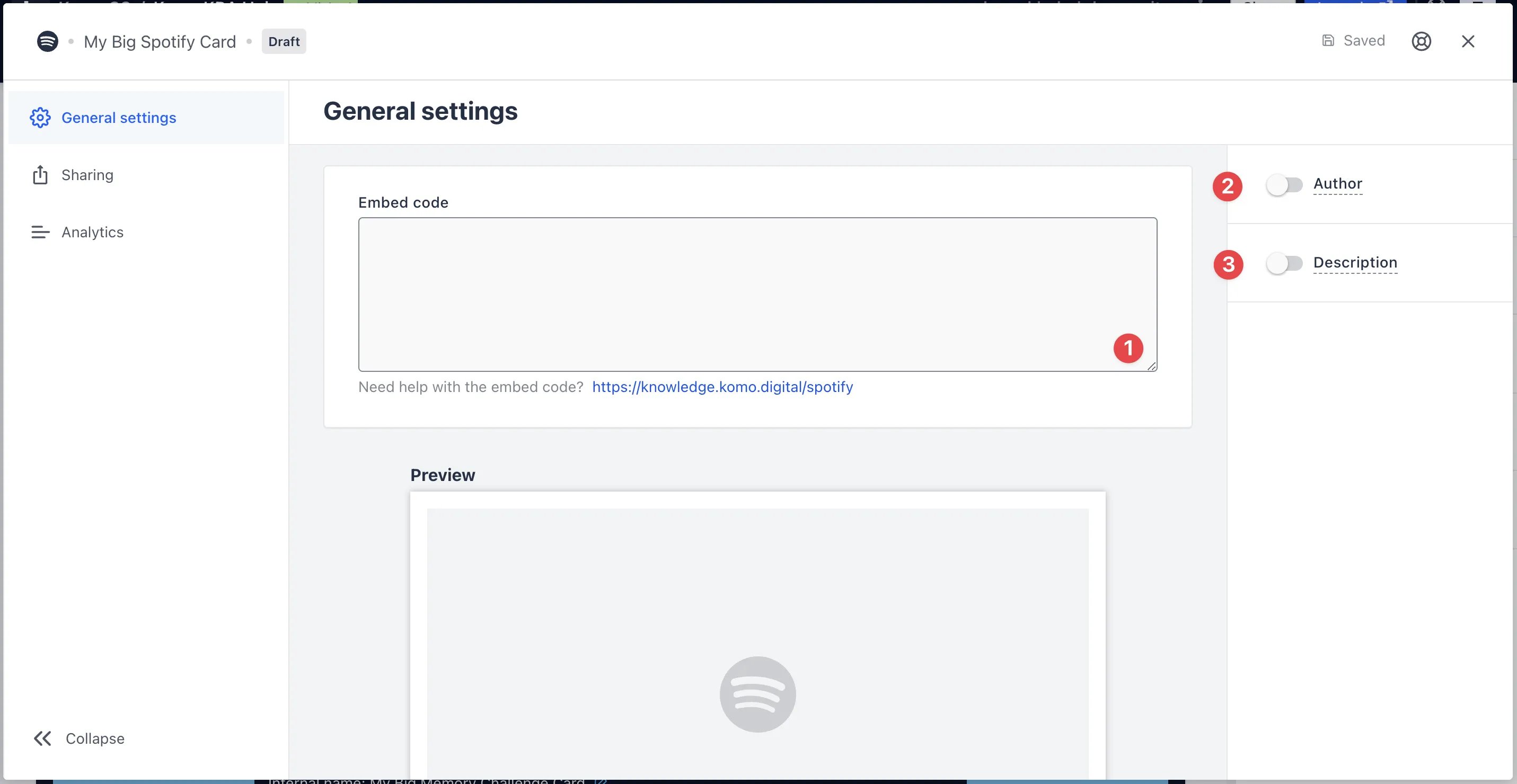 Spotify Card: step 2 — Step 2: Set up your card link