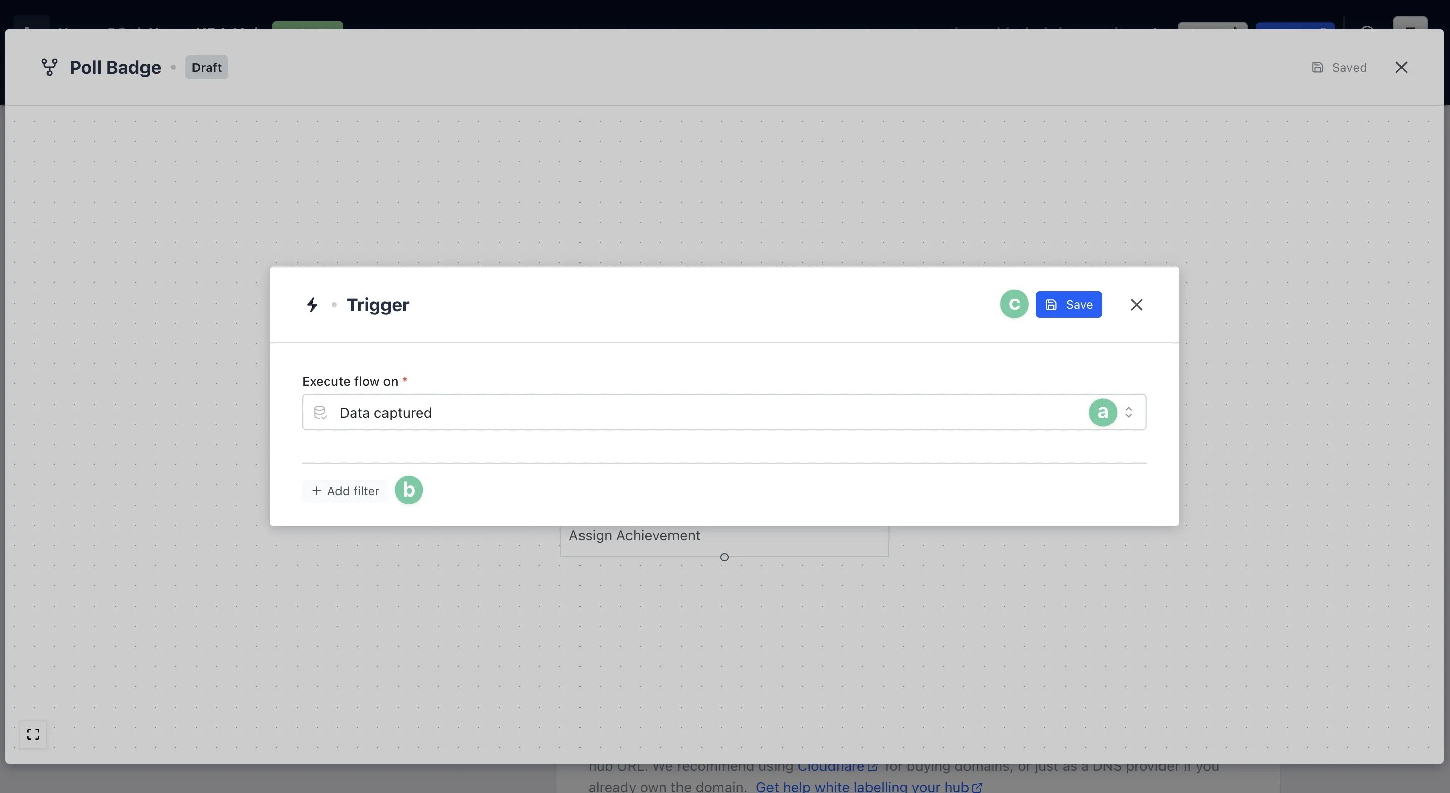 Badges and Workflows: option a — Step 7: Create Workflows to Award Badges