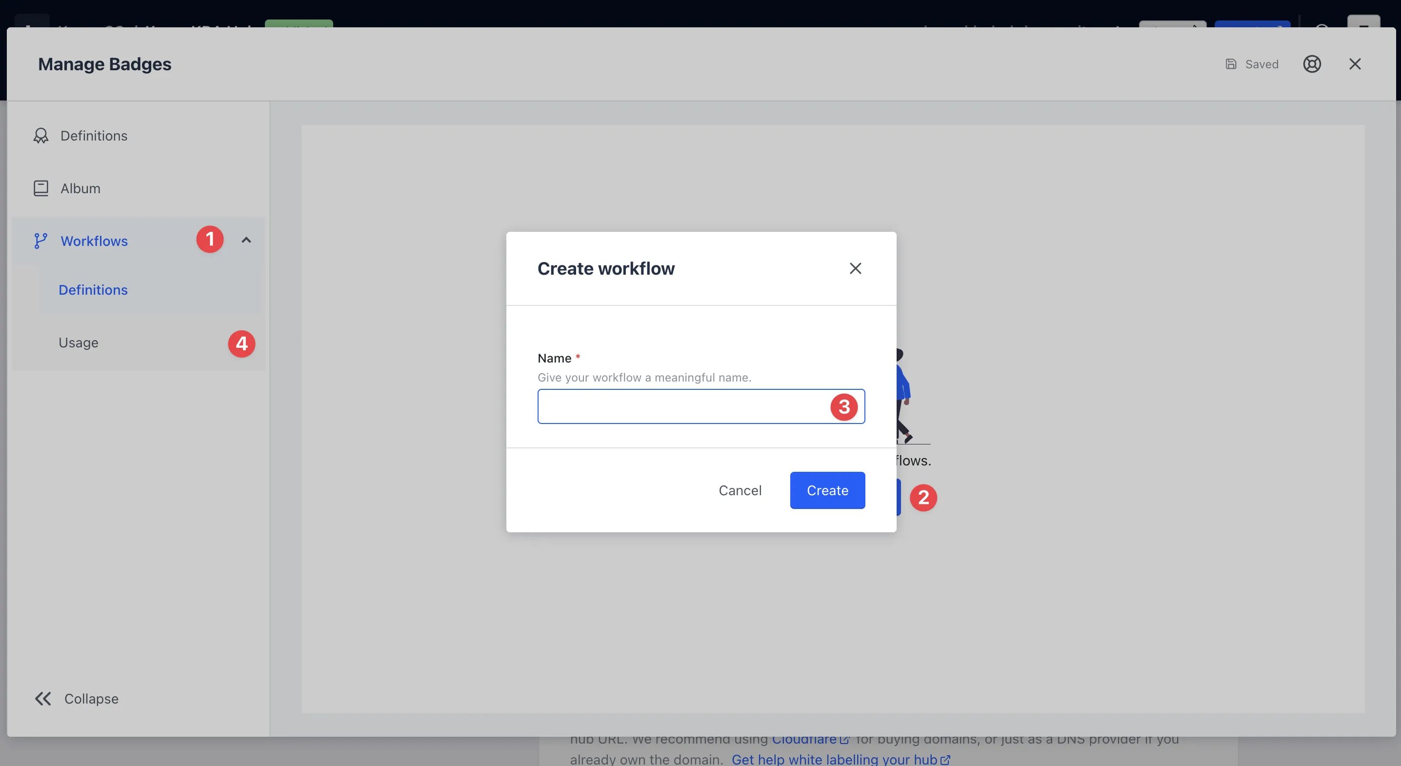 Badges and Workflows: step 7 — Step 7: Create Workflows to Award Badges