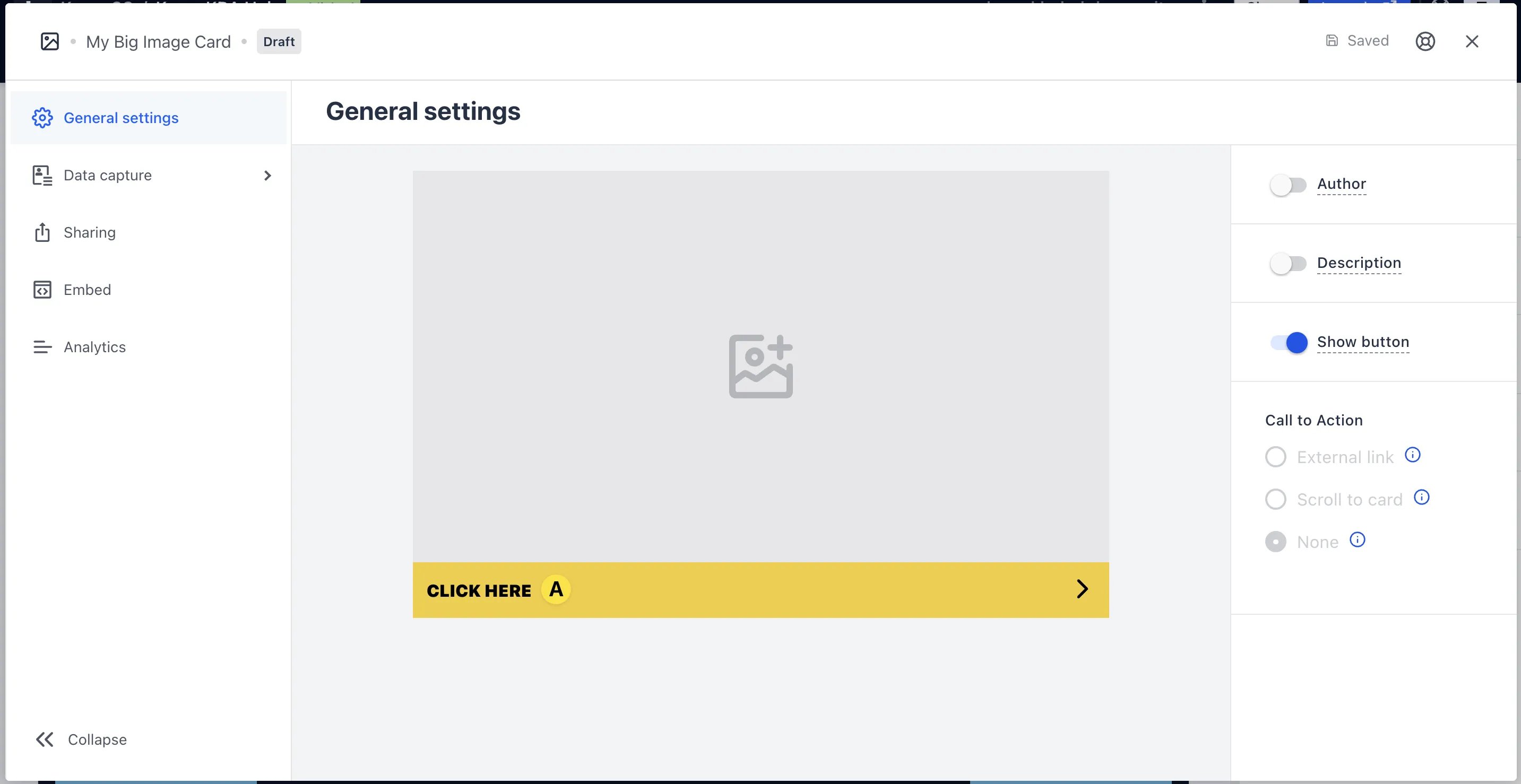 Image Card: option a — Step 2: Add your Cover image