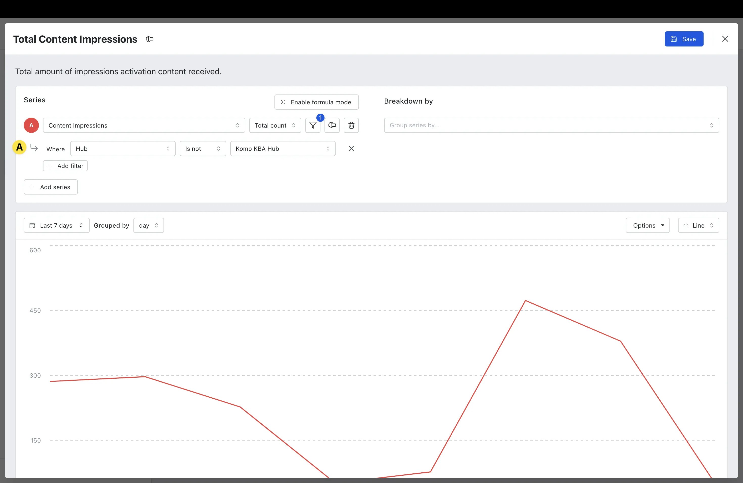 Insights and Dashboards: option b — Step 2: Edit Insight parameters