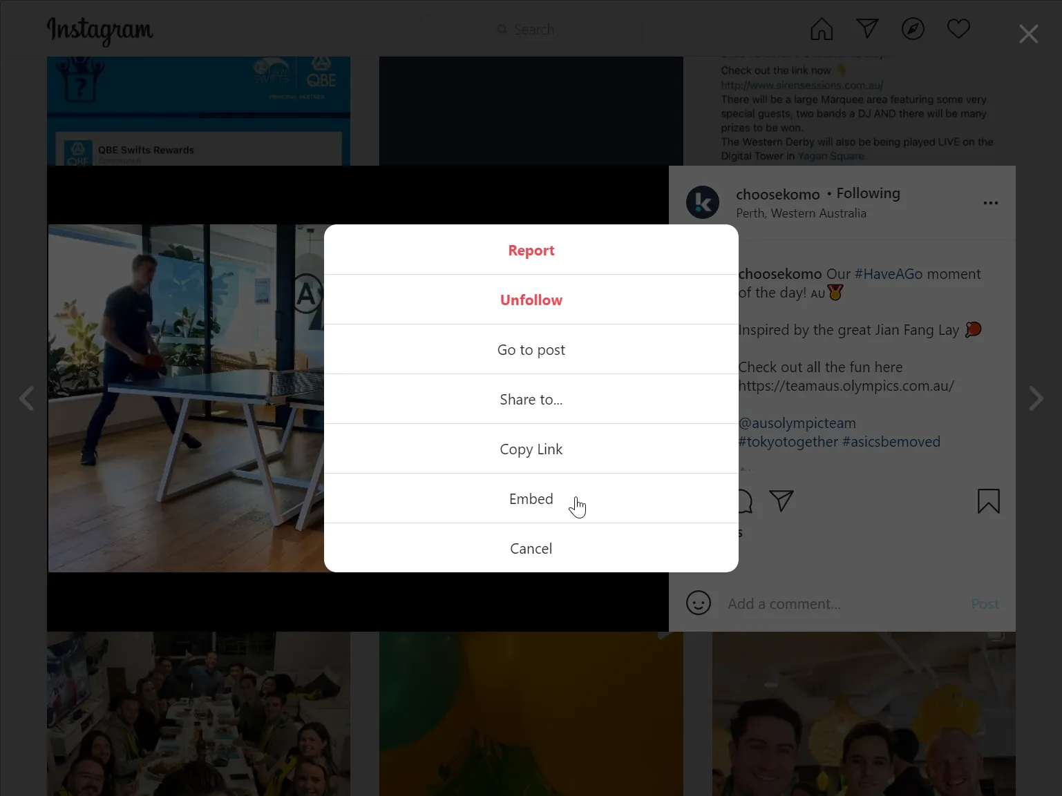 Instagram Card: step 2 — Step 2: Paste the link to the card