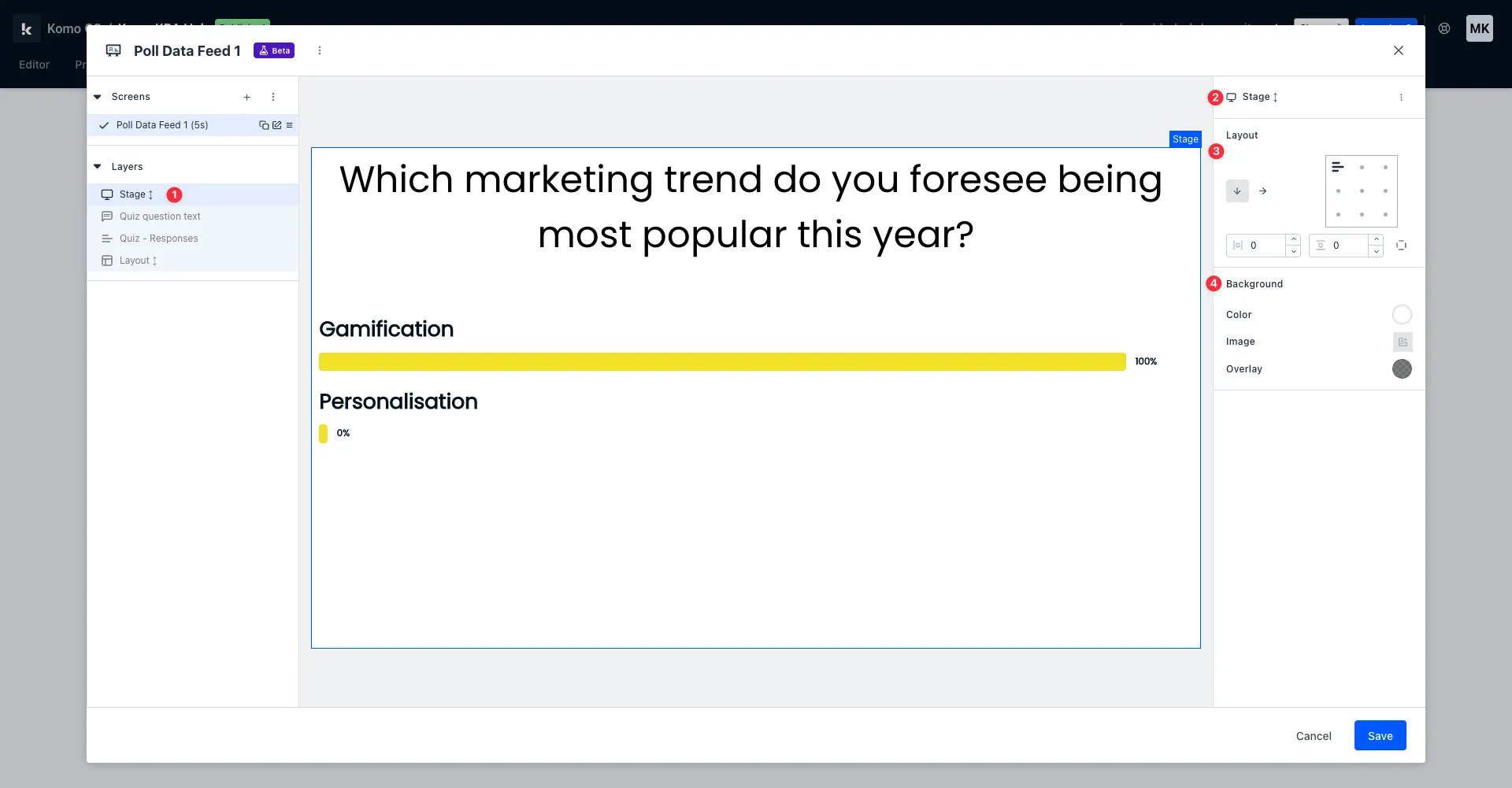 Live Data Feeds: step 7 — Step 7: Style your Data Feed