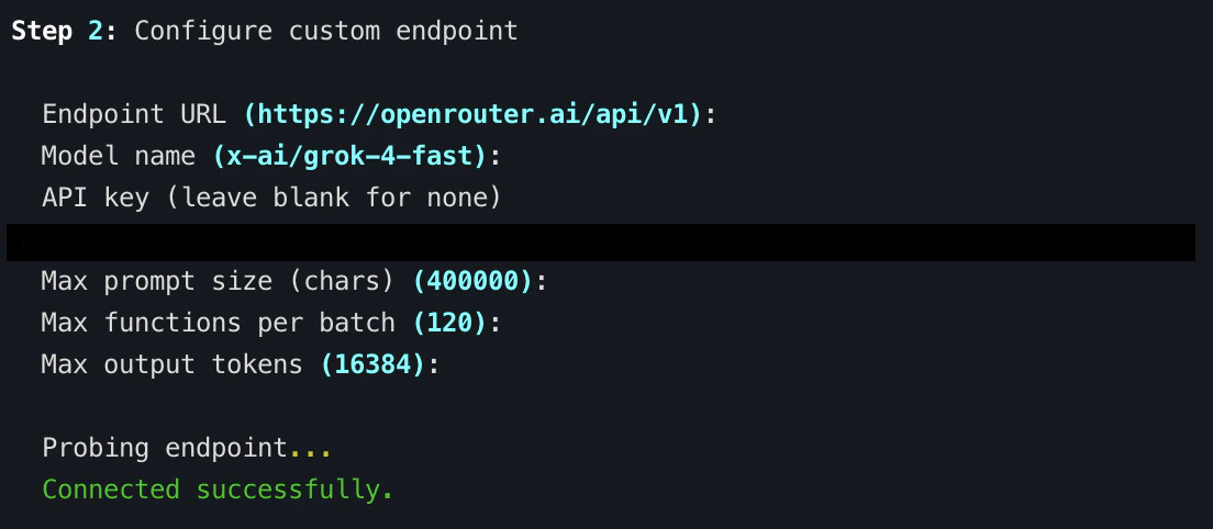 Kong setup wizard custom endpoint configuration