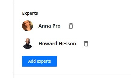 Modifying expert list