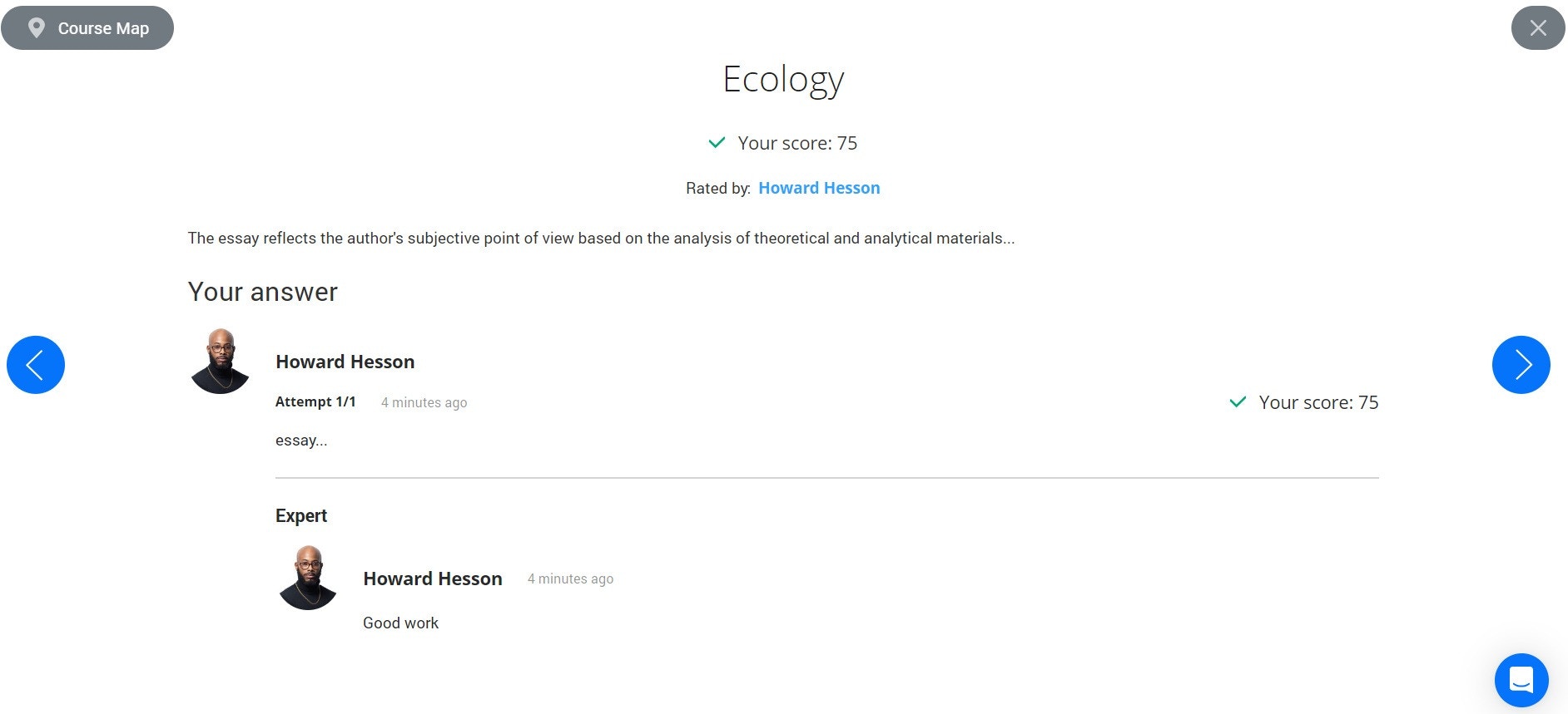 Final grading result