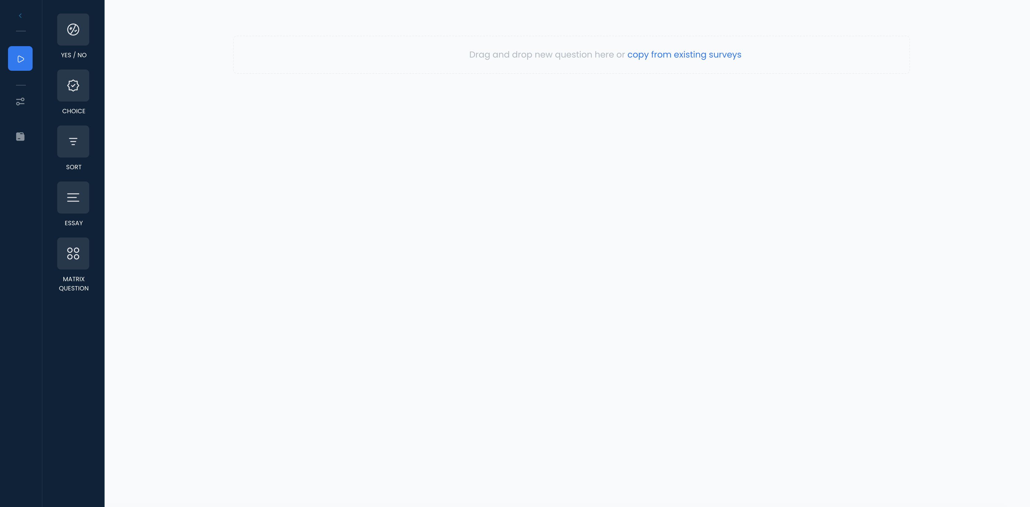 Survey with essay question