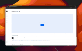 Creating a new course with cover
