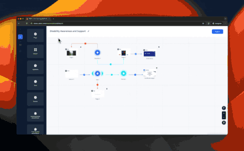 Dragging elements to course map