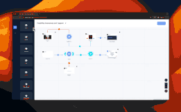 Course builder interface with elements