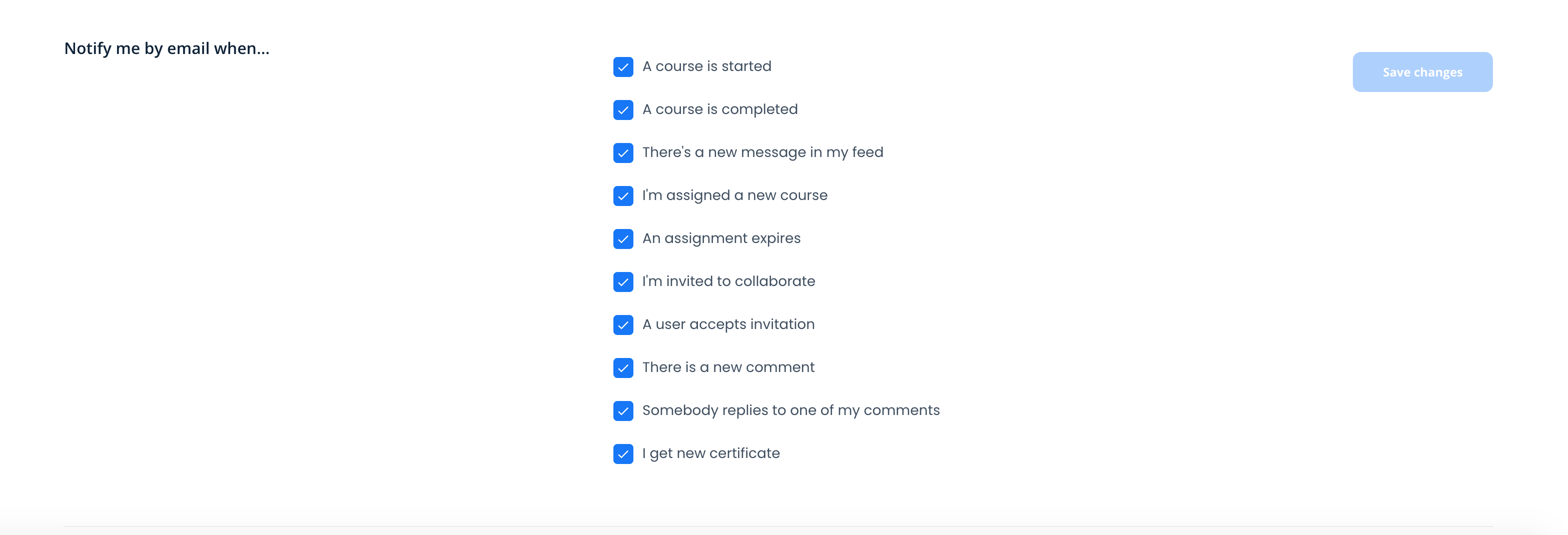 Managing notification settings