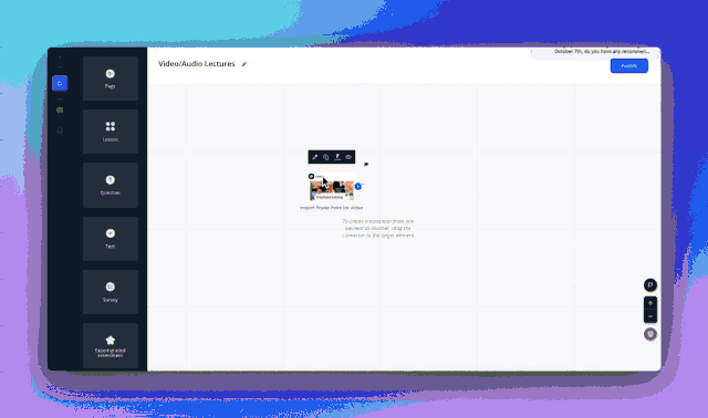 Opening lesson for editing
