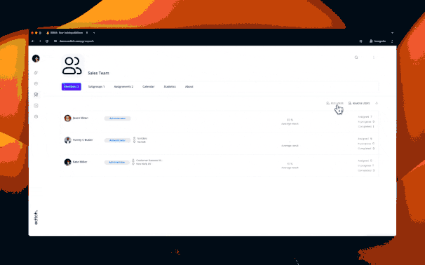 Adding users to a group