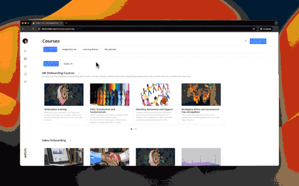Team management interface