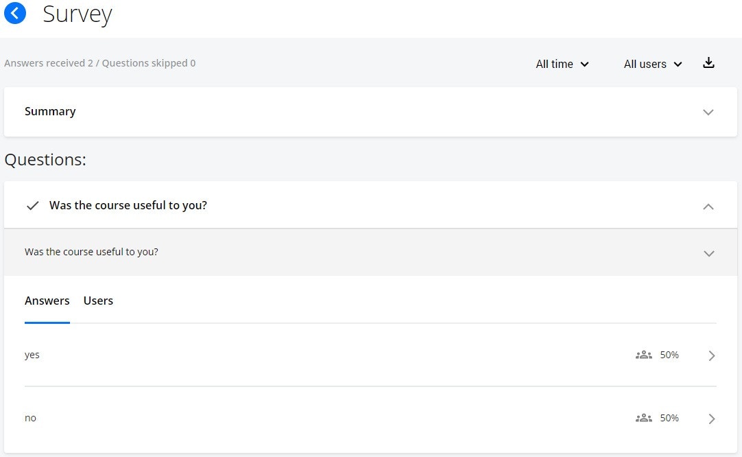 Survey statistics