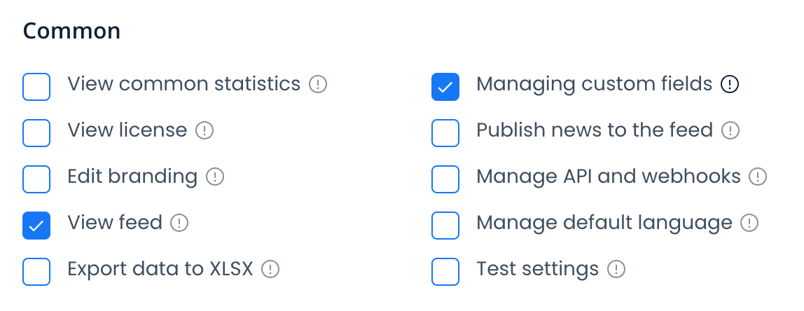 Custom field permission